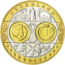 Niederlande, Medaille, L'Europe, Reine Béatrix, UNZ+, Silber