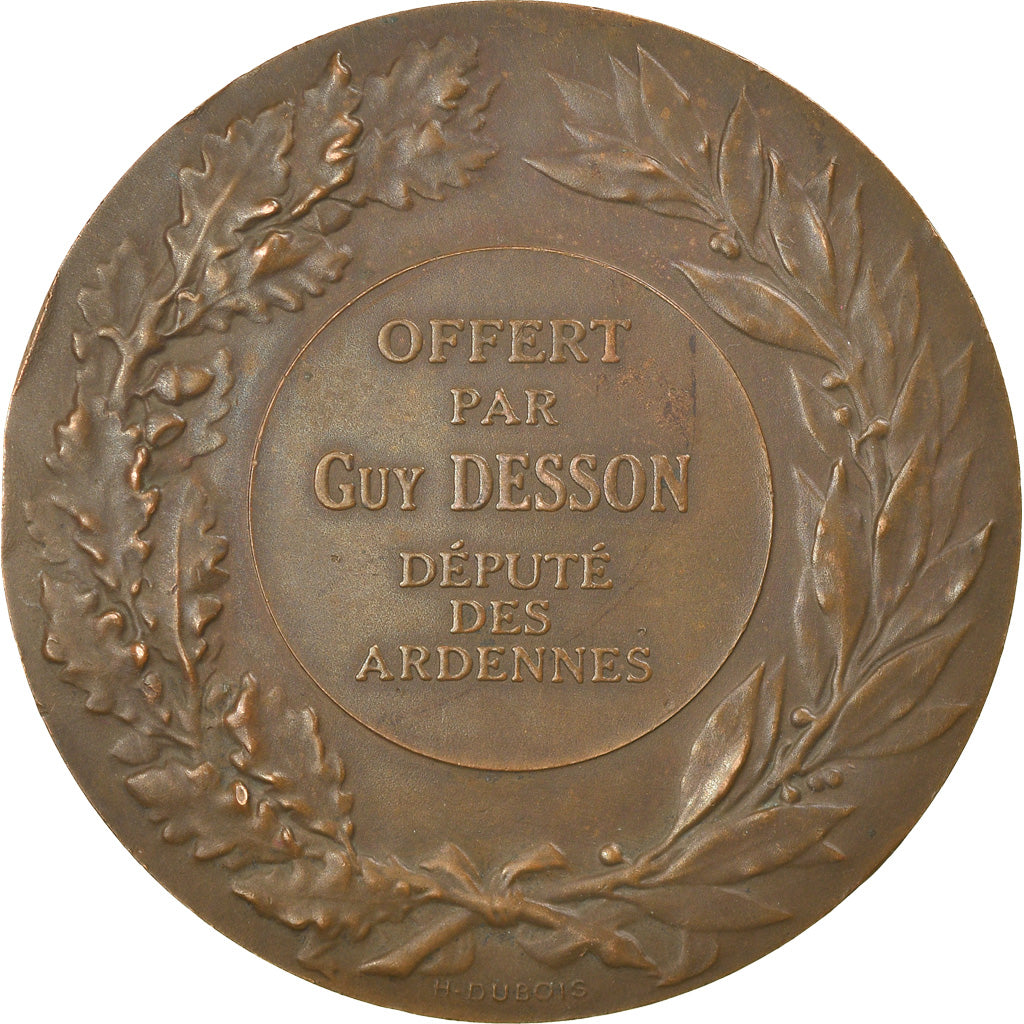 France, Medal, Pêche, Poissons, Offert par Guy Desson, Député des Ardennes