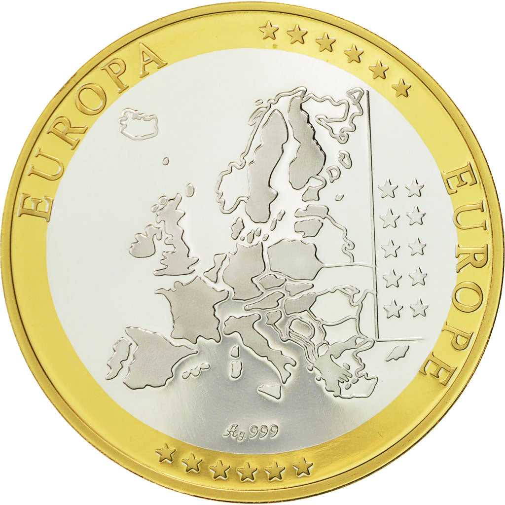 Finland, Medal, L'Europe, 2002, MS(64), Silver