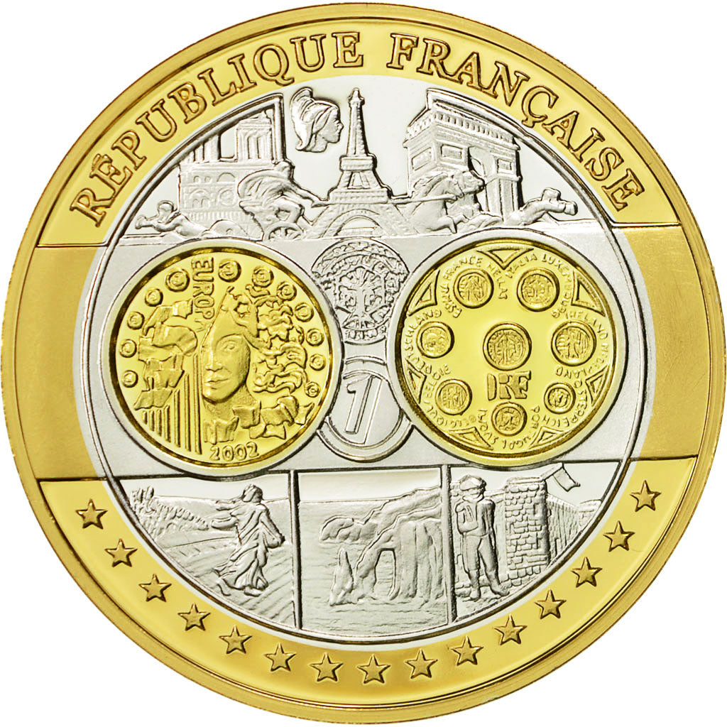 Francia, medaglia, L'Europe, 2002, SPL+, Argento