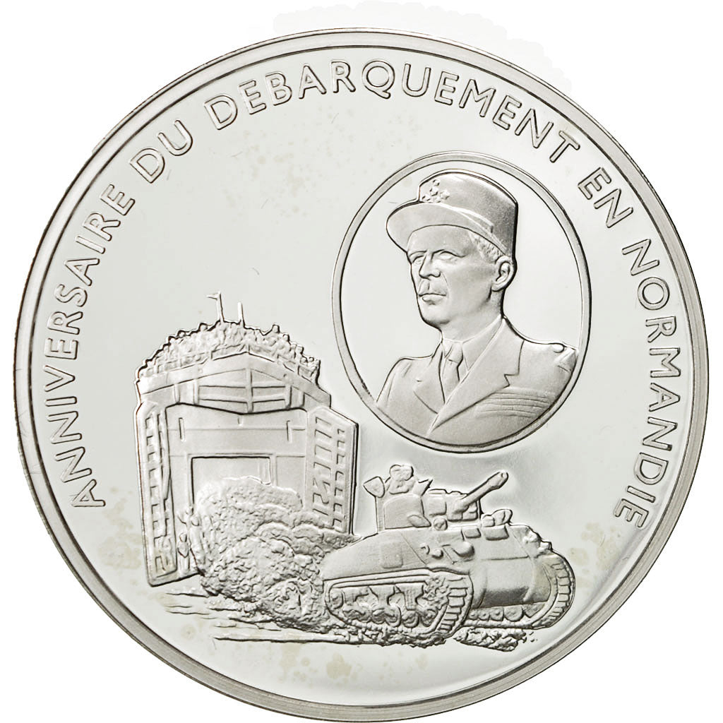 Francia, medaglia, Anniversaire du Débarquement de Normandie, Chars, FDC