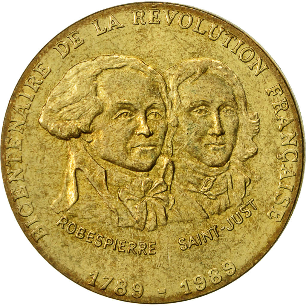 Francia, medaglia, Révolution Française, Robespierre / Saint-Just, 1989, MDP
