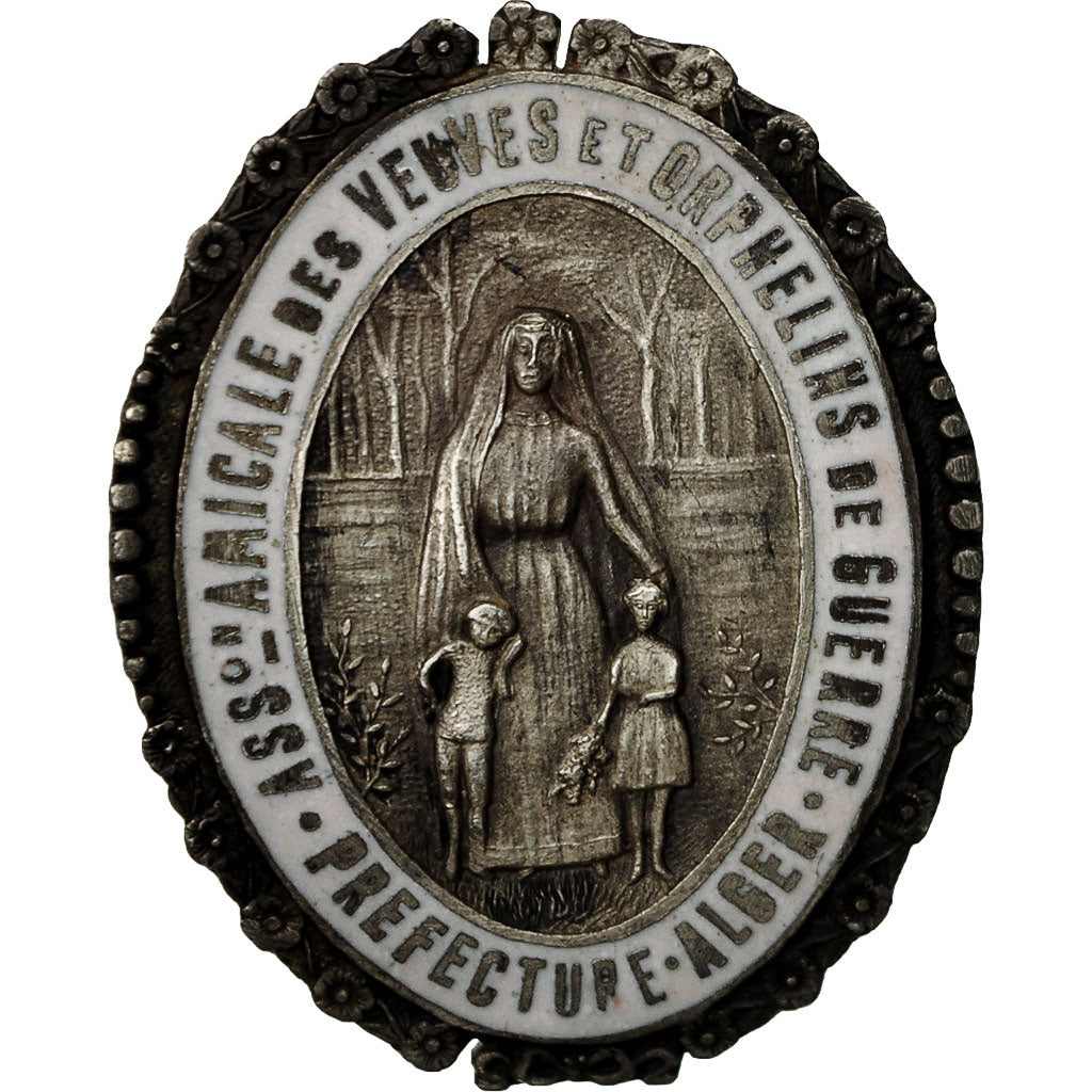 Algeria, Amicale des Veuves et Orphelins de Guerre, Alger, medaglia, Ottima