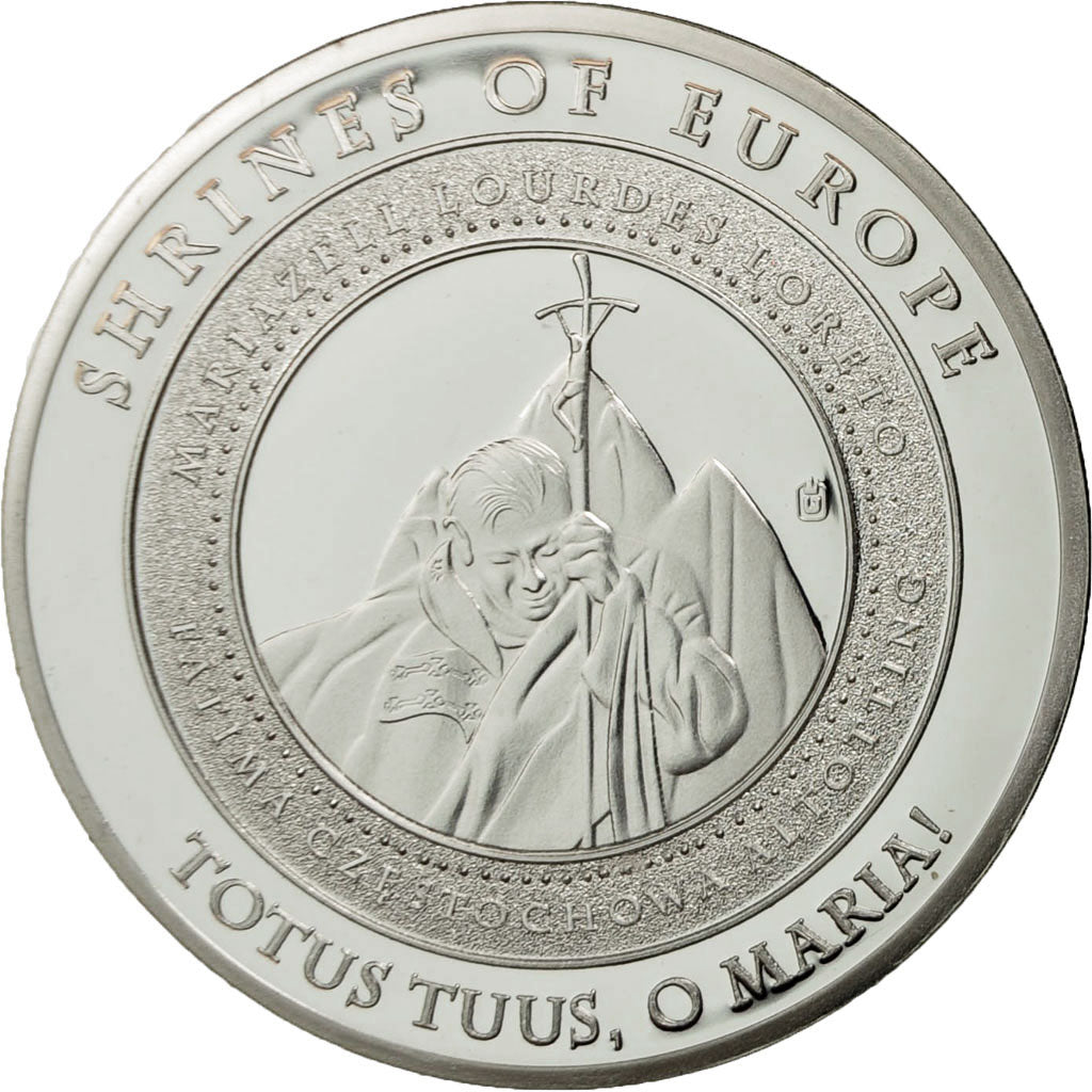 France, Médaille, Lourdes, FDC, Cuivre plaqué Argent