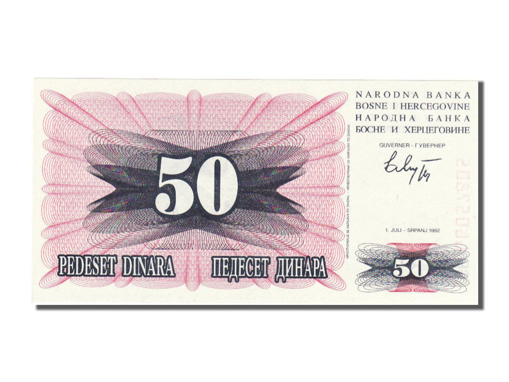 Bosnia - Herzegovina, 50 Dinara, 1992, KM #12a, UNC(65-70), GE 66057805