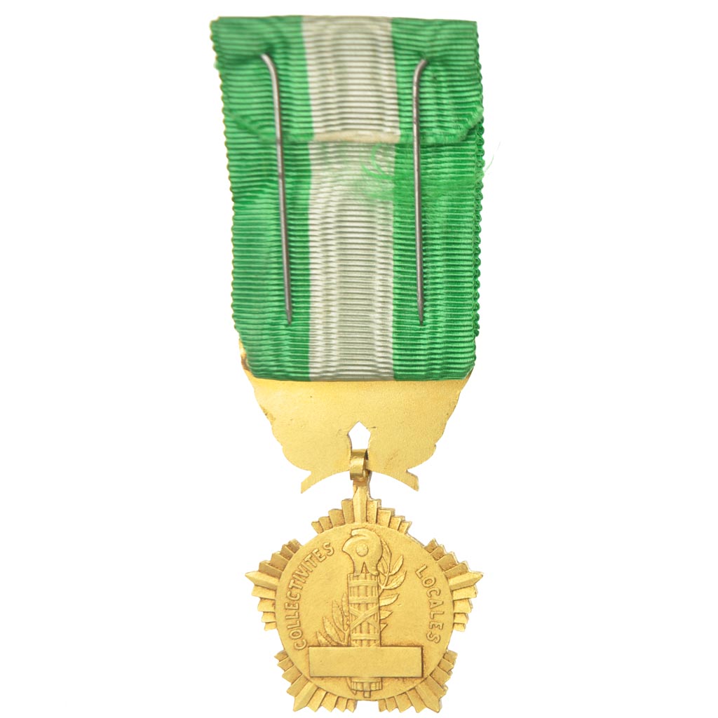 France, Collectivités locales, Medal, Excellent Quality, Crouzat, Gilt Bronze