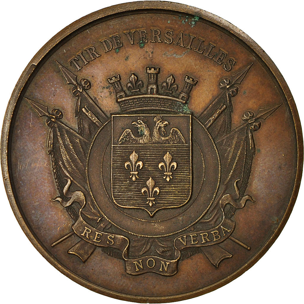 Francia, medaglia, Tir de Versailles, 1879, BB+, Rame