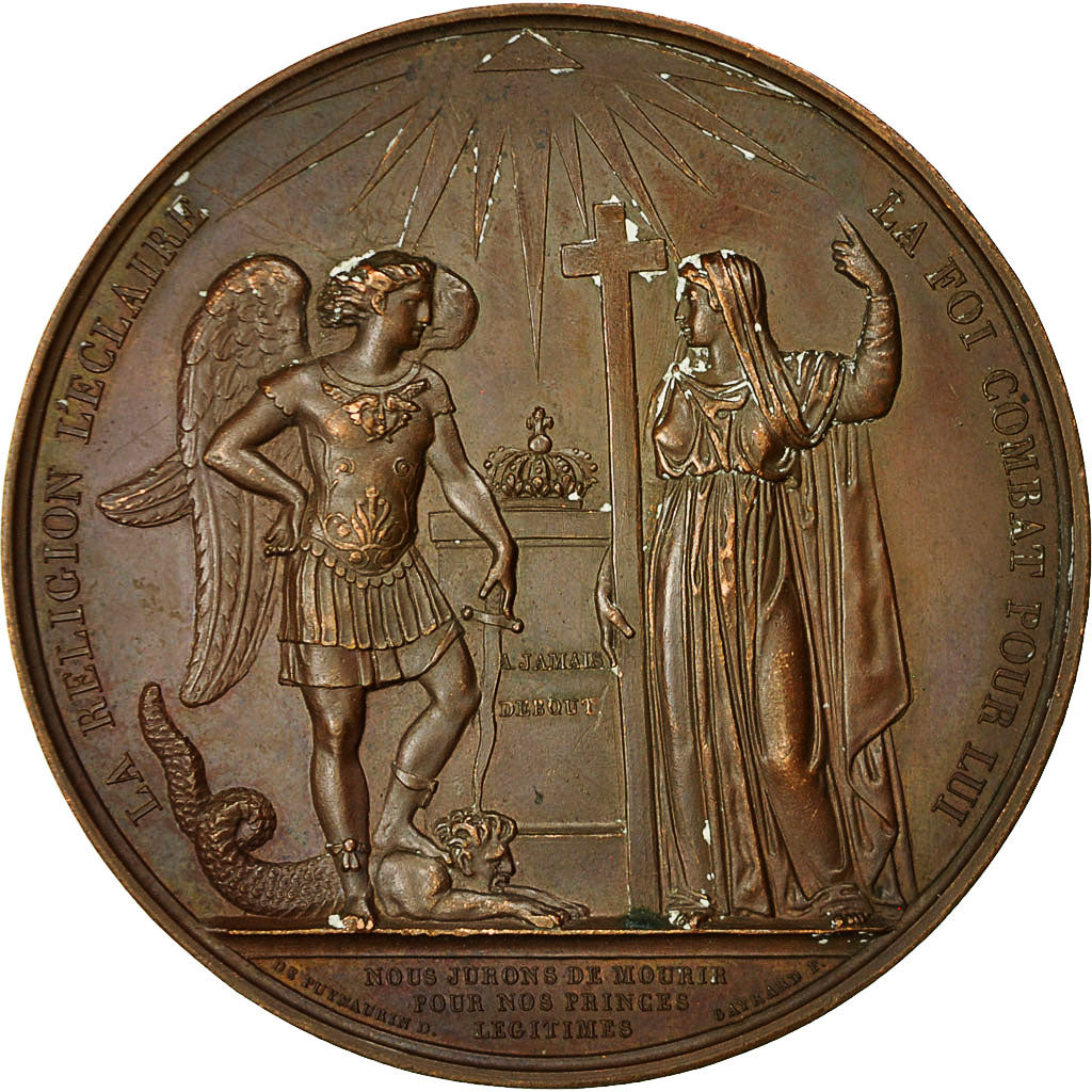 Francia, medaglia, Louis XVIII, Hommage aux Bourbons, 1820, Gayrard, SPL-, Rame