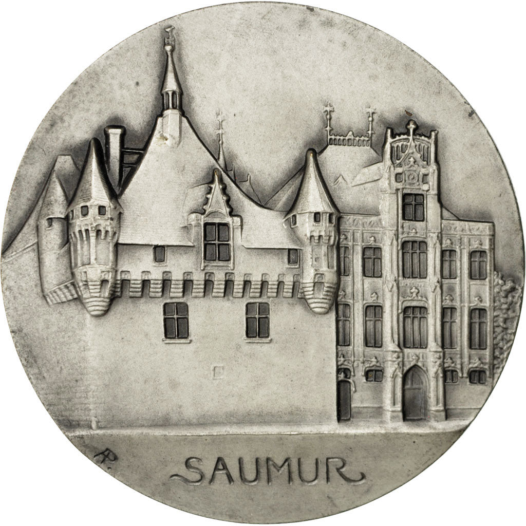 France, Medal, Ville de Saumur, MS(60-62), Silvered bronze