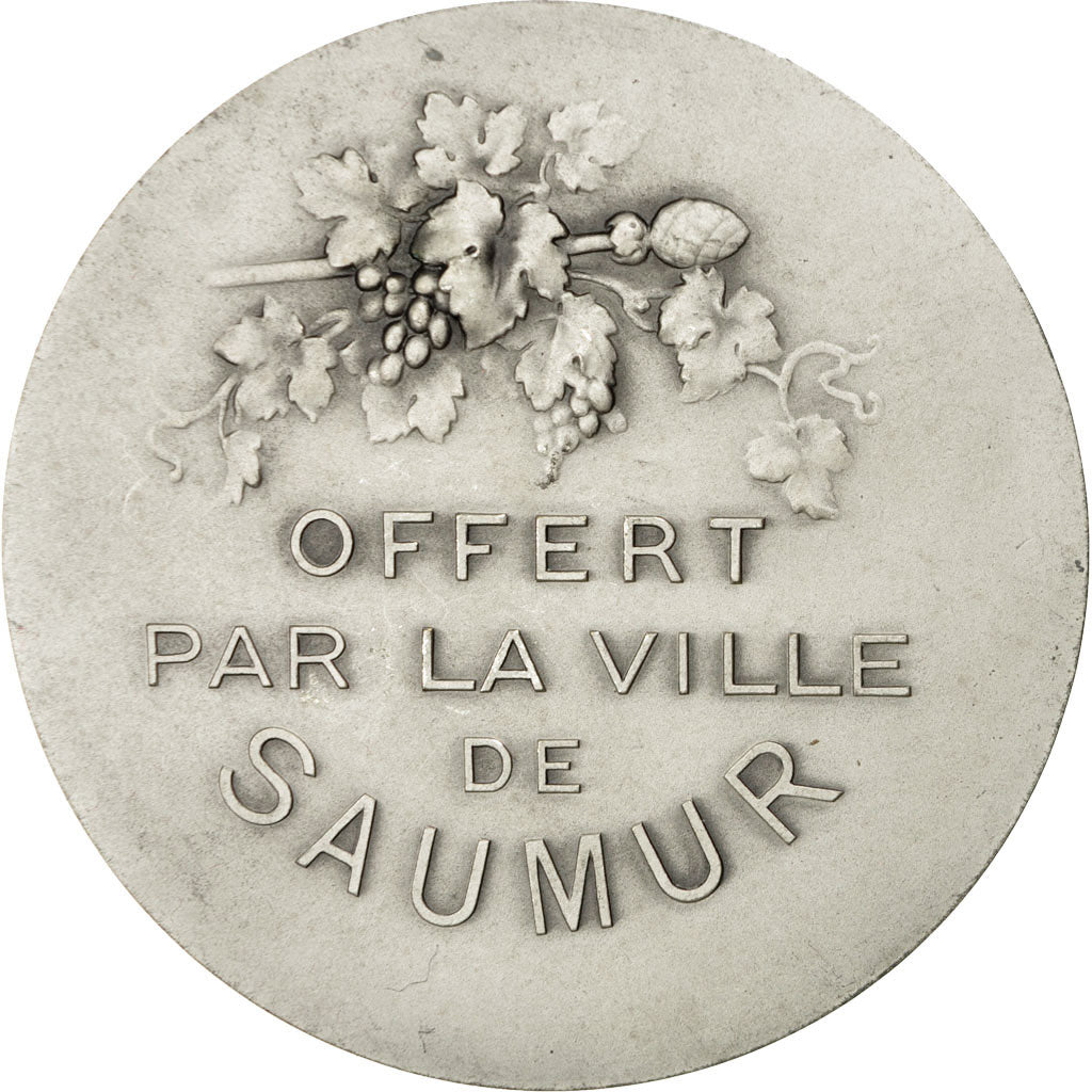 France, Medal, Ville de Saumur, MS(60-62), Silvered bronze