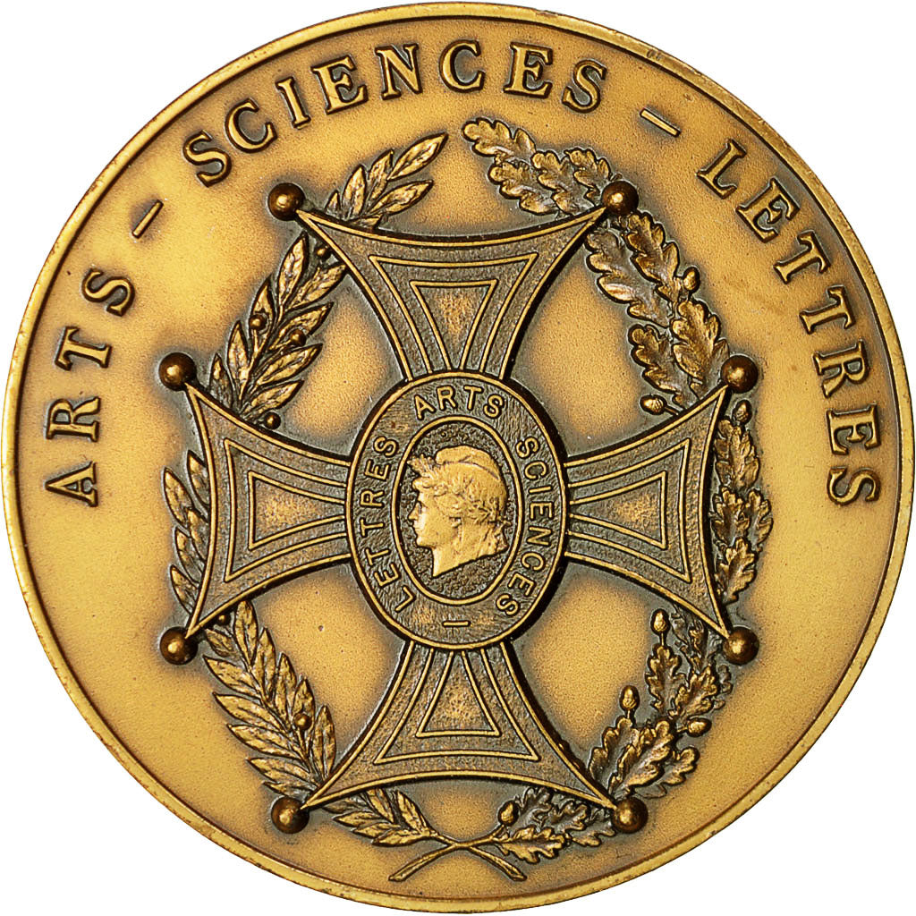 France, Medal, Arts-Sciences-Lettres, MS(60-62), Bronze