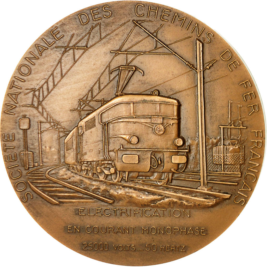 France, Medal, Société Nationale des Chemins de Fer Français, 1959, Belmondo