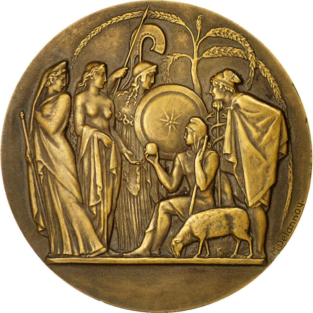 France, Médaille, Miss Architecture, 1952, Delannoy, SUP+, Bronze
