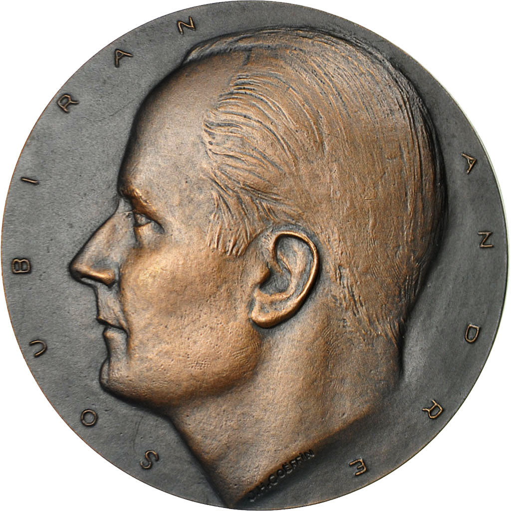 France, Medal, André Soubiran, Médecine, 1954, Coeffin, MS(60-62), Bronze
