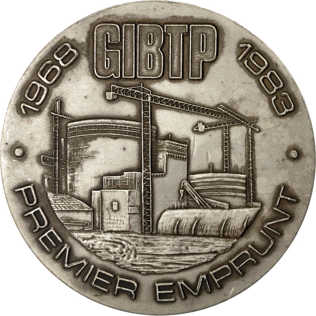 Francia, medaglia, GIBTP, Premier Emprunt, 1983, BB+, Bronzo argentato