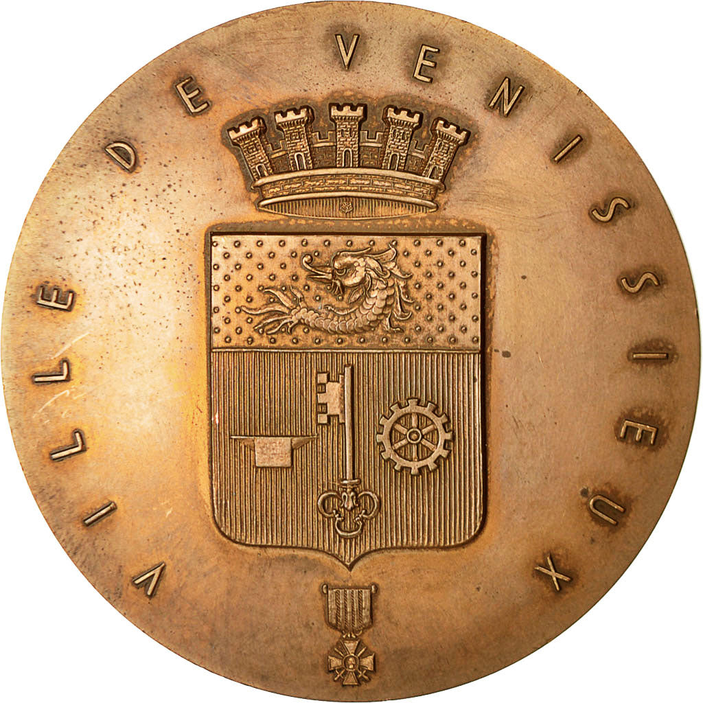 France, Medal, Ville de Venissieux, 1975, Dubois.H, AU(55-58), Bronze