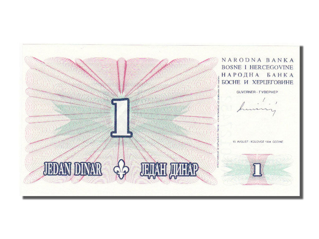 Geldschein, Bosnia - Herzegovina, 1 Dinar, 1994, UNZ