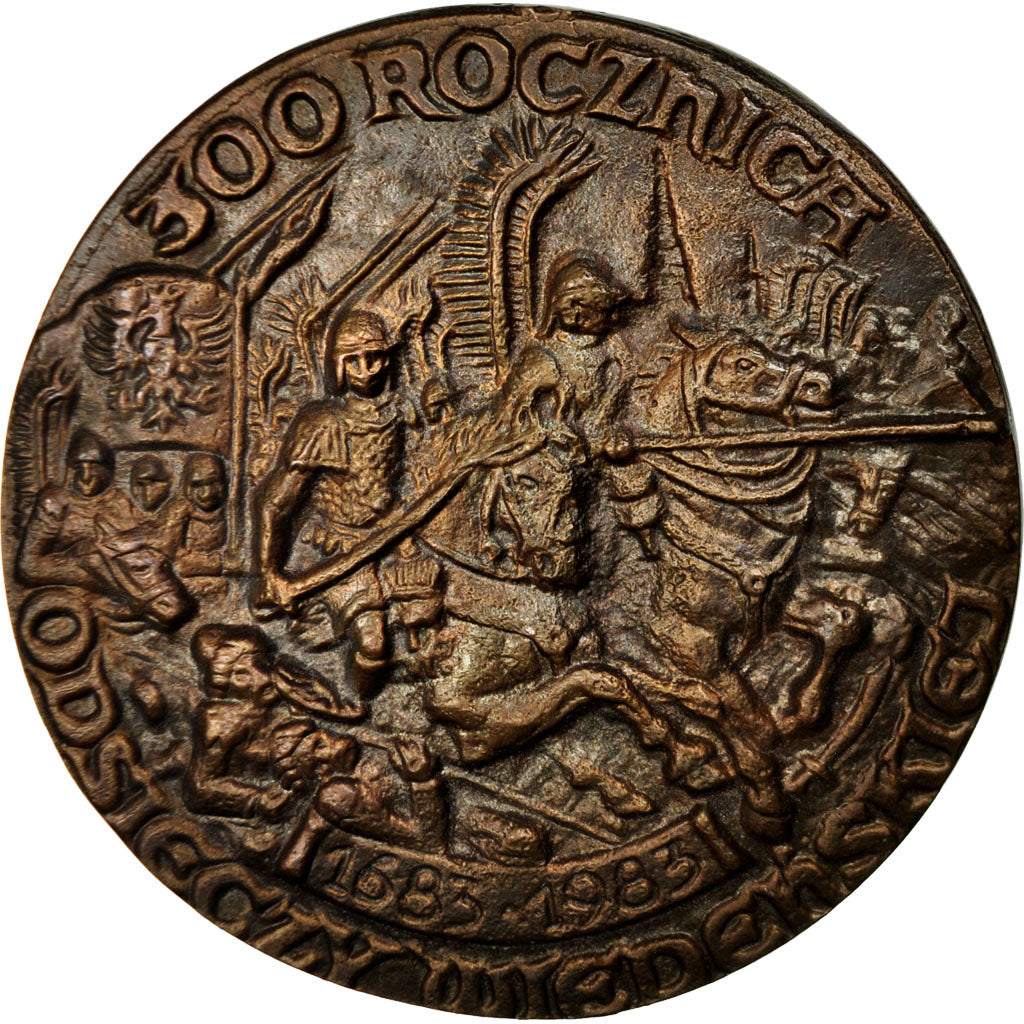 Pologne, Médaille, Jean III Sobieski, Bataille de Vienne (1683), 1983, SUP+