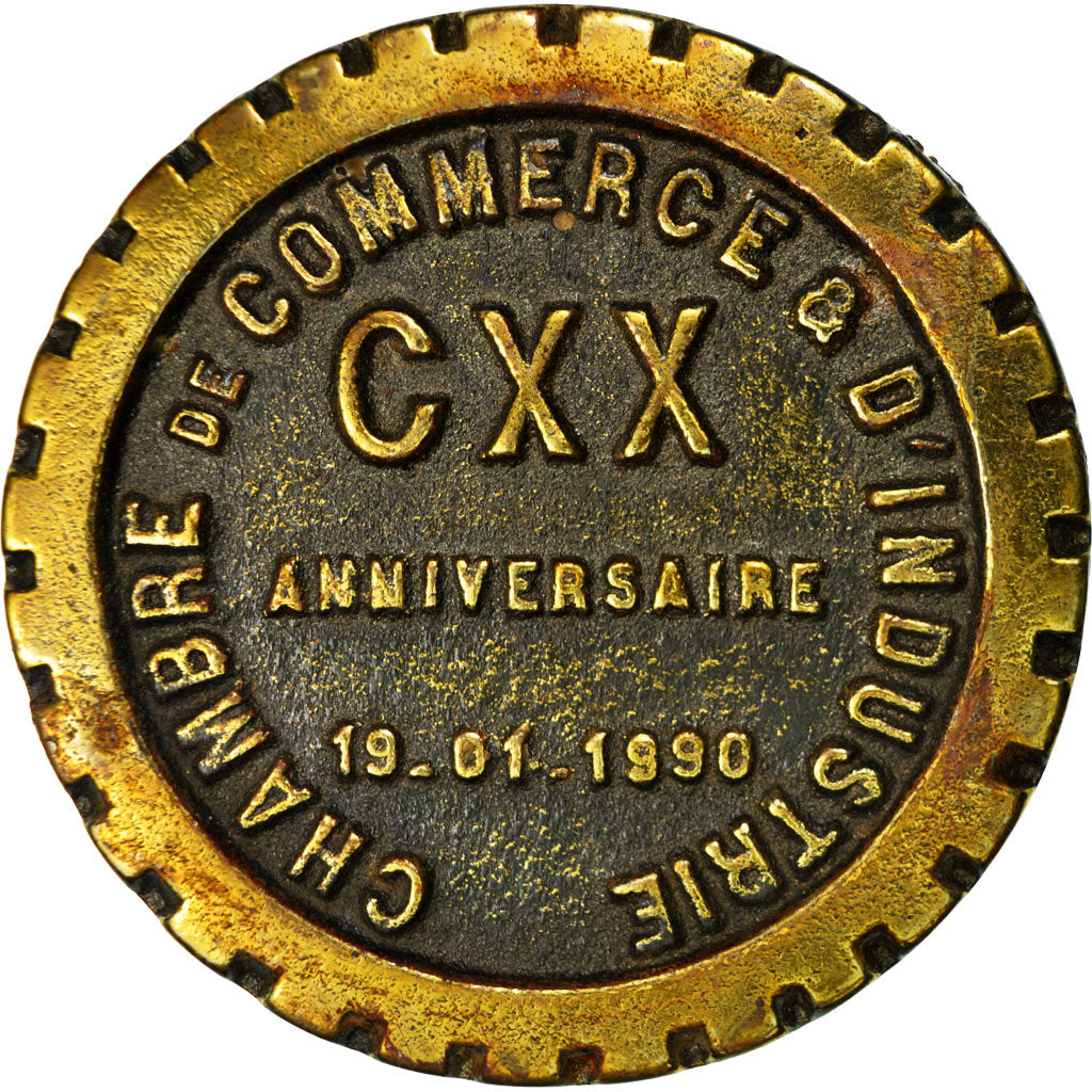 France, Médaille, Chambre de commerce de Sedan, 1990, TTB, Bronze