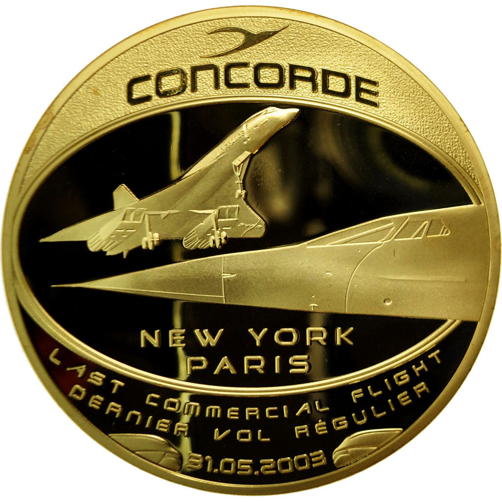France, Medal, Adieu au Concorde, Dernier Vol New-York/Paris, 2003, MS(65-70)
