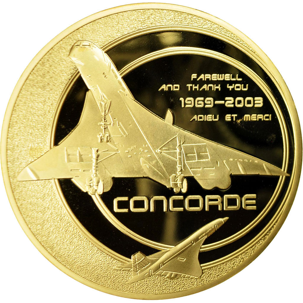 France, Medal, Adieu au Concorde, Dernier Vol New-York/Paris, 2003, MS(65-70)