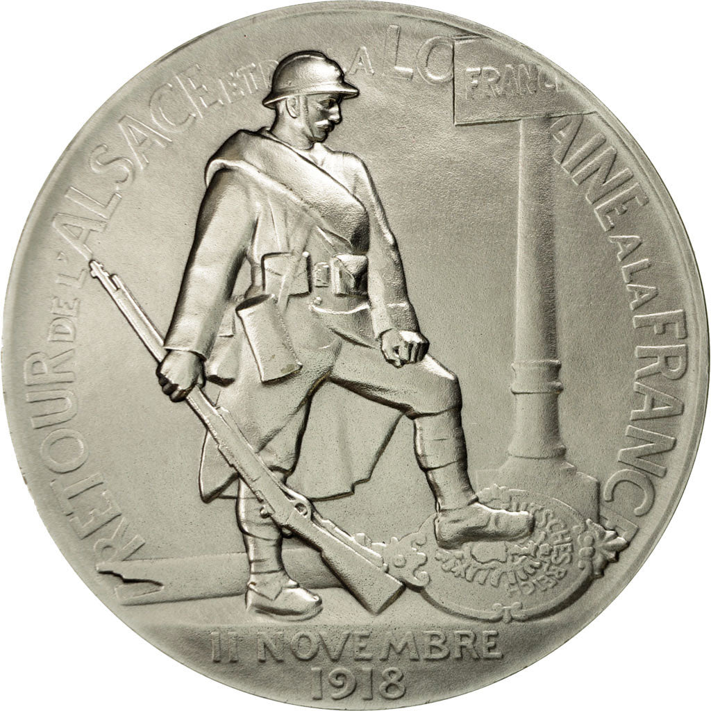 France, Medal, Retour de l'Alsace et de la Lorraine à la France, MS(65-70)