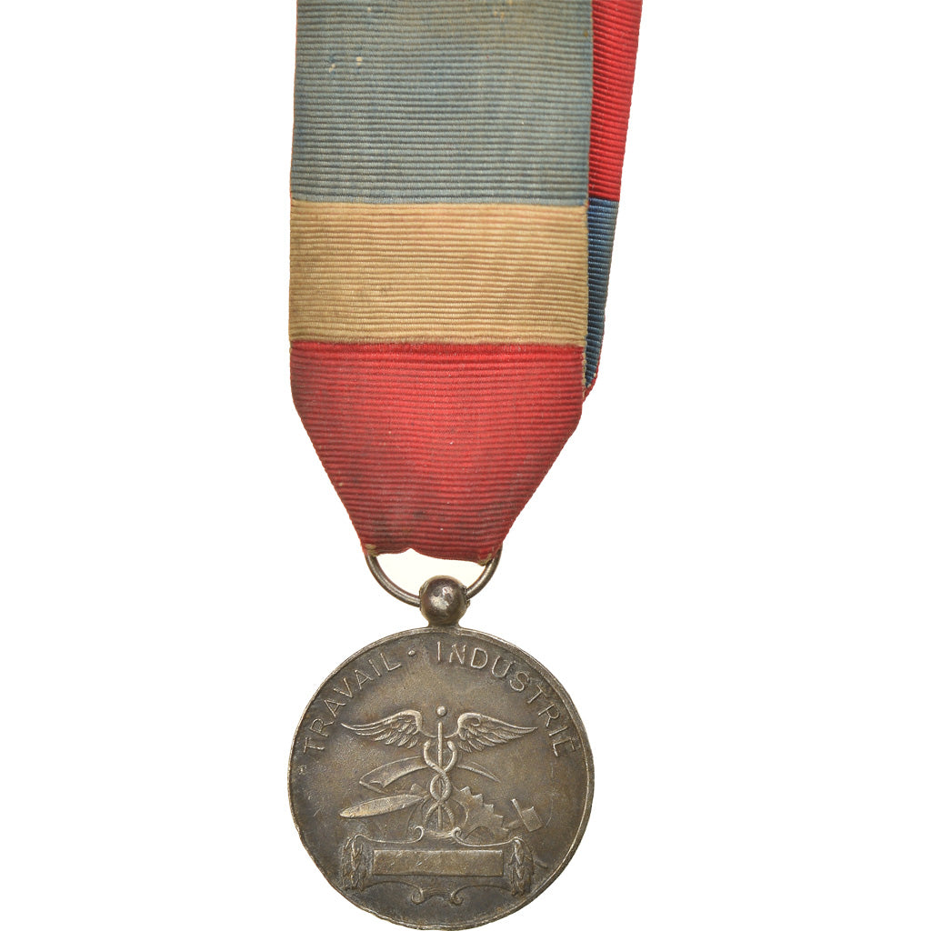France, Travail-Industrie, Medal, Good Quality, Silvered bronze, 27