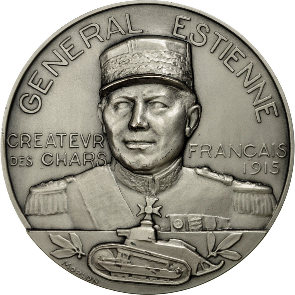 France, Medal, Général Estienne, créateur des chars français 1915, Morlon