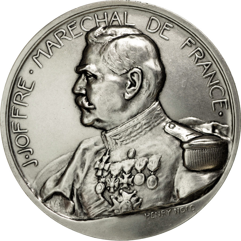 France, Medal, Joffre, Maréchal de France, Henry Nocq, MS(65-70), Silvered