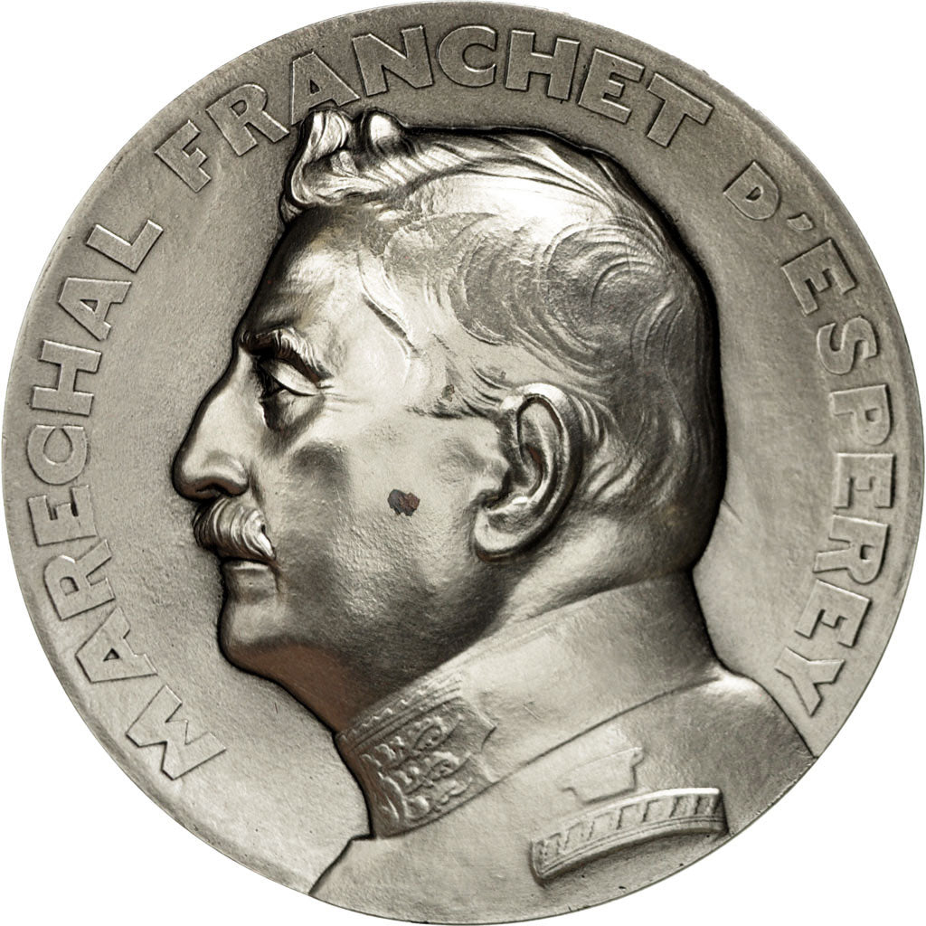 Frankreich, Medaille, Maréchal Franchet d'Esperey, STGL, Silvered bronze