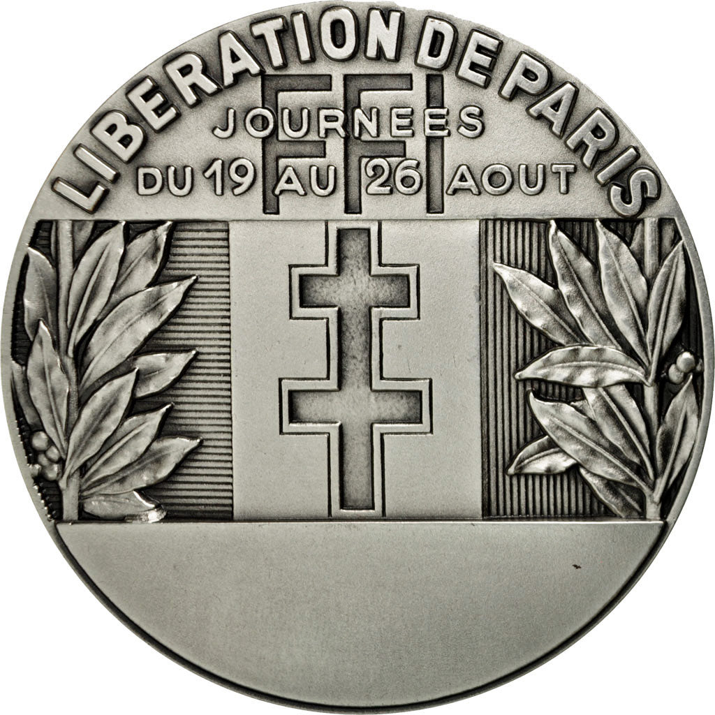 France, Médaille, Seconde Guerre Mondiale, Libération de paris, FDC, Silvered