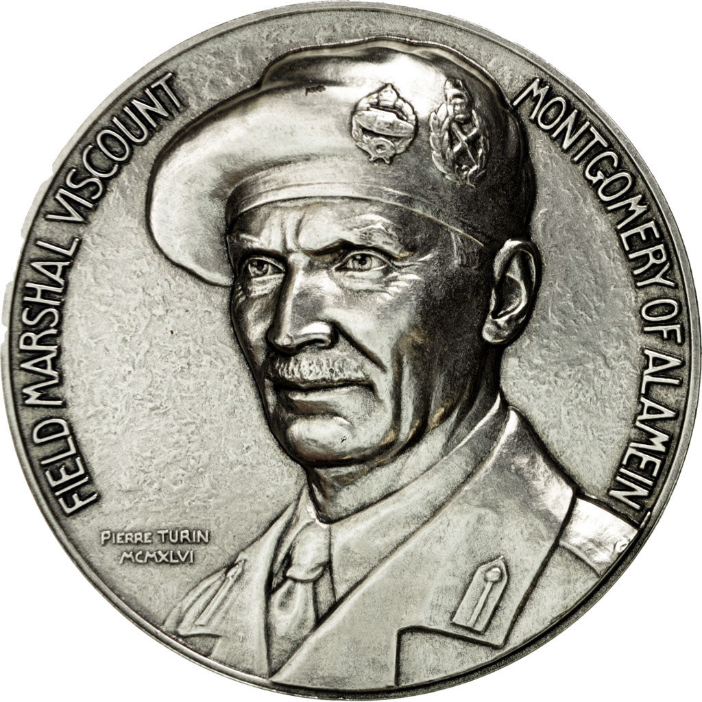 France, Medal, Seconde Guerre Mondiale, Montgomery, Turin, MS(65-70), Silvered