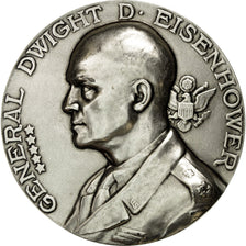 France, Medal, Seconde Guerre Mondiale, Eisenhower, MS(64), Silvered bronze