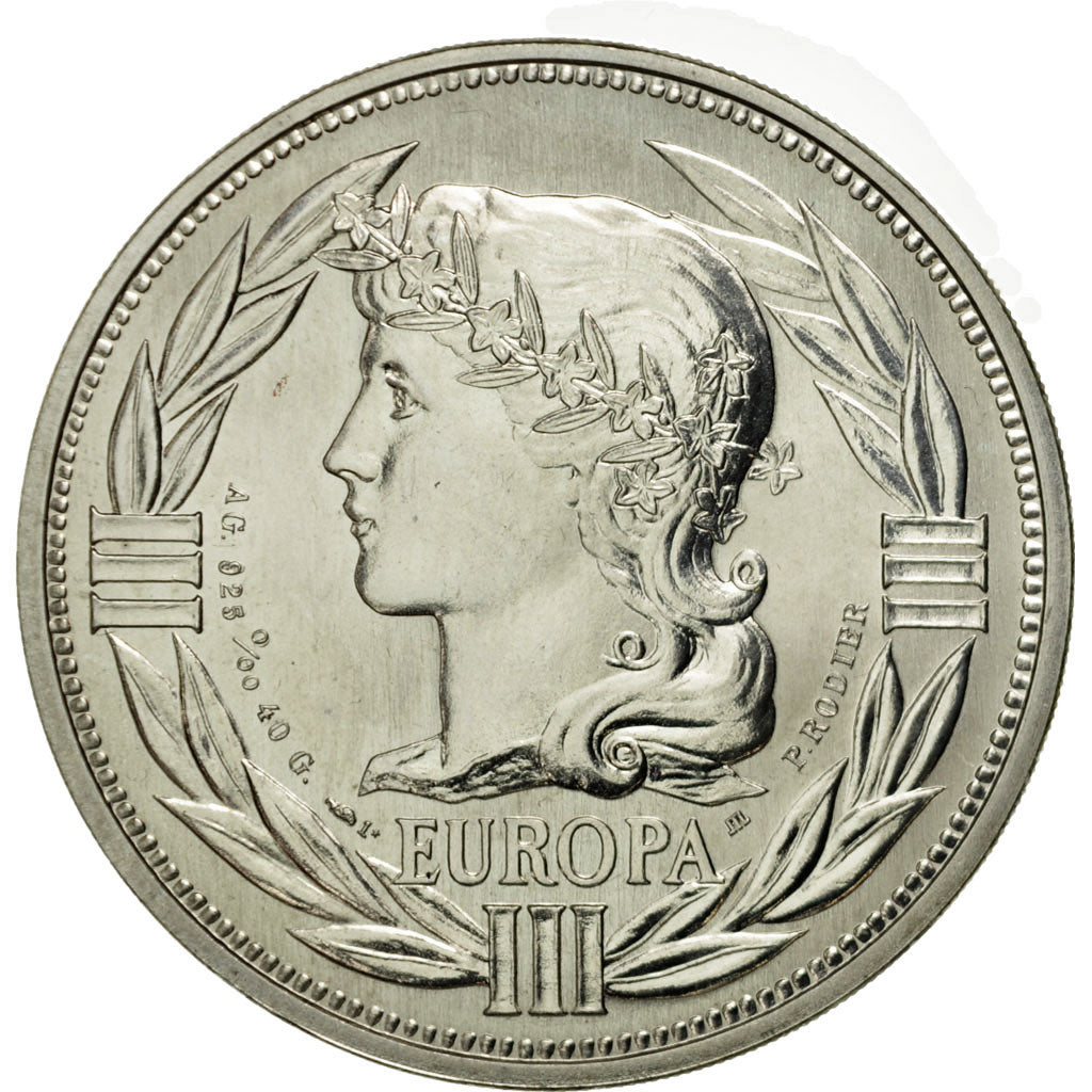 France, Médaille, Ecu Europa, Marianne, 1985, Rodier, FDC, Argent