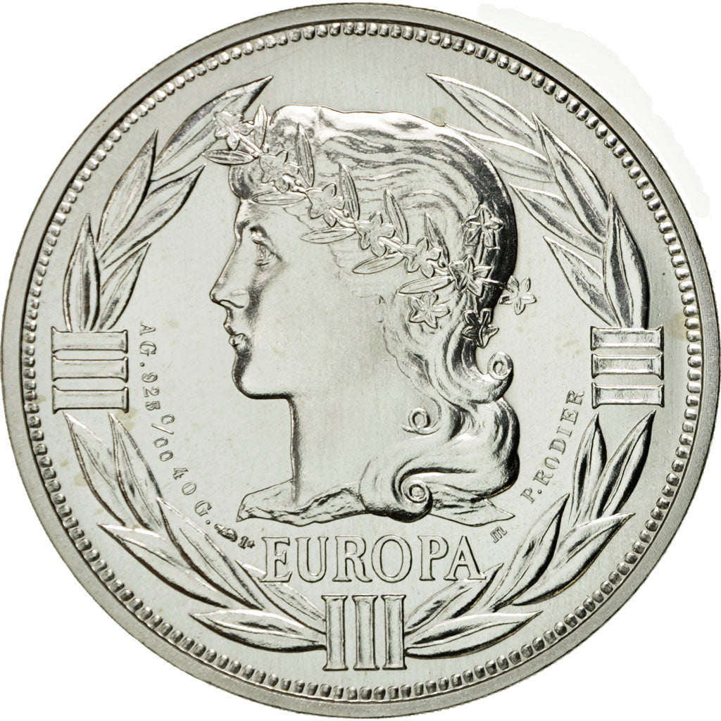 France, Medal, Ecu Europa, Marianne, 1987, Rodier, MS(65-70), Silver