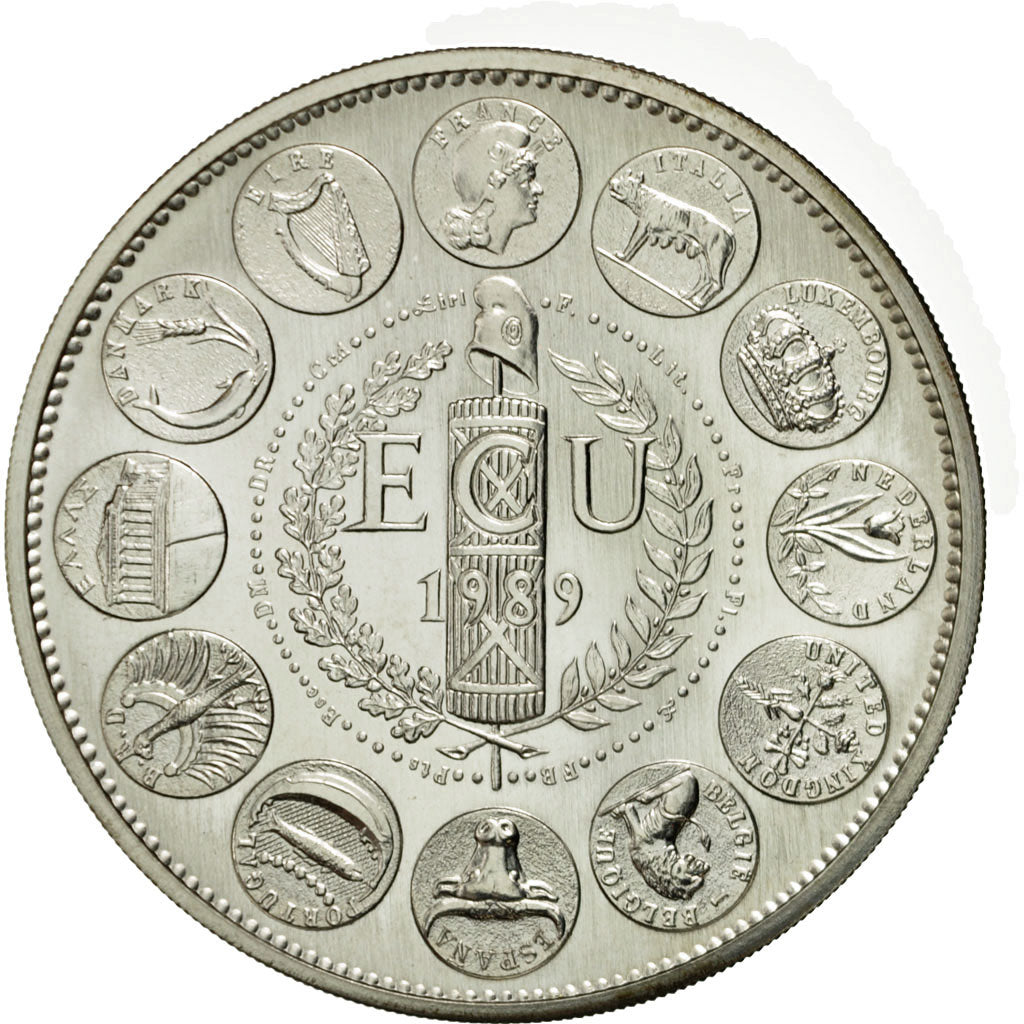 France, Médaille, Ecu Europa, Marianne, 1989, Rodier, FDC, Argent