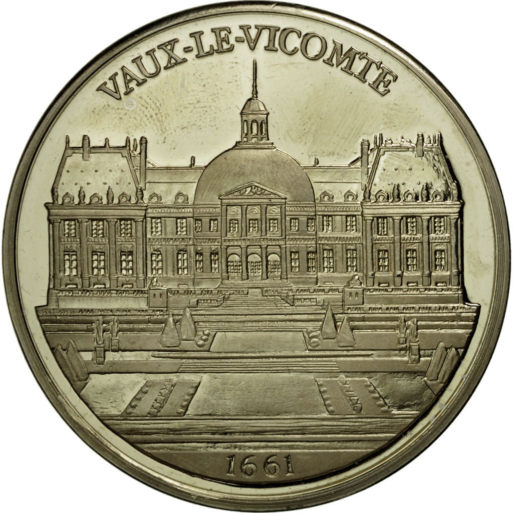 Francia, medaglia, Vaux-Le-Vicomte, FDC, Doratura in rame-nichel