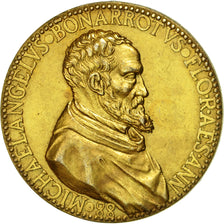 Frankreich, Medaille, Michaelange, VZ, Copper-Nickel Gilt