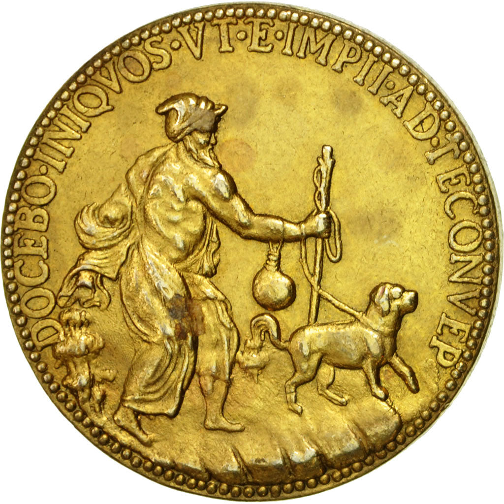 Frankreich, Medaille, Michaelange, VZ, Copper-Nickel Gilt