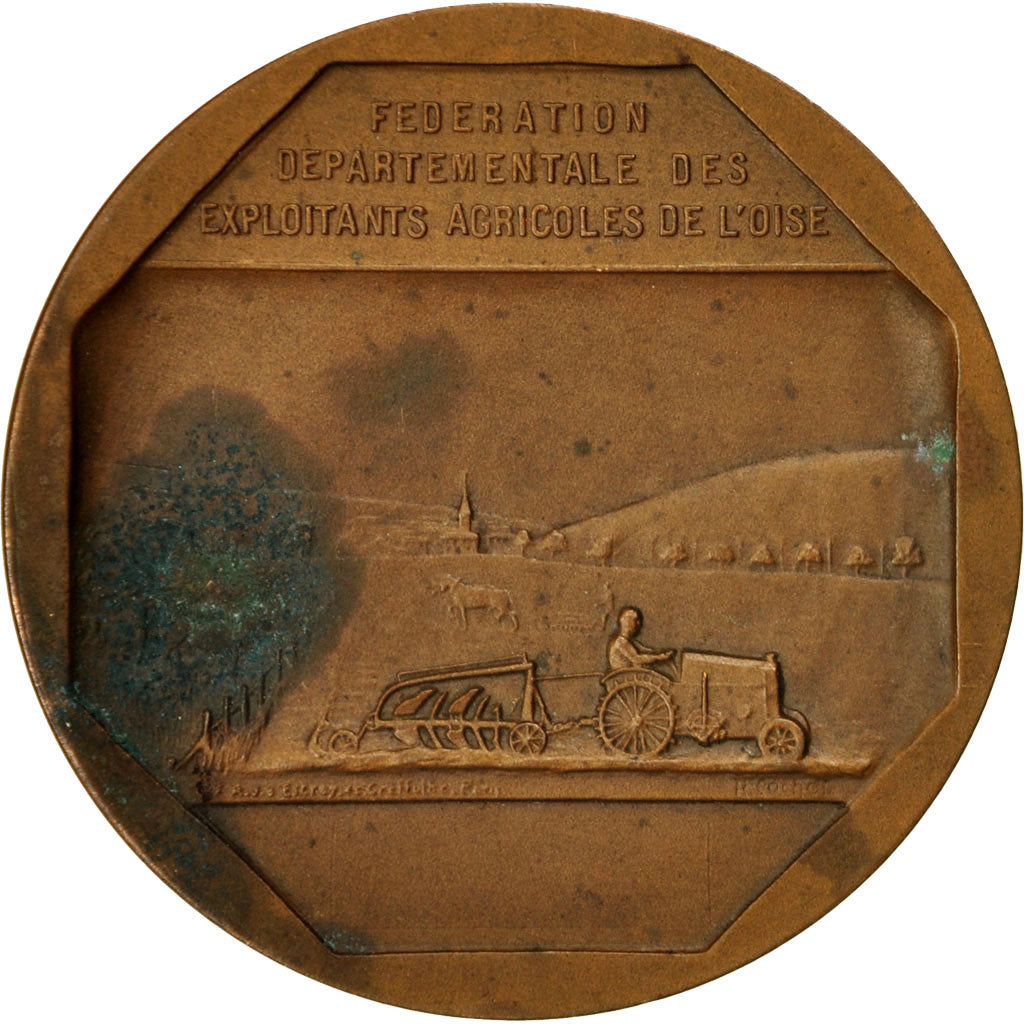 France, Medal, Fédération des Exploitants Agricoles de l'Oise, VF(30-35)