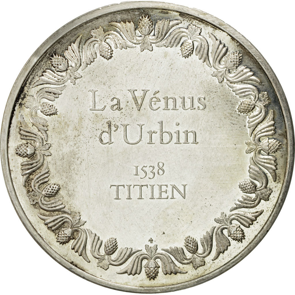 France, Medal, La Vénus d'Urbin, Titien, MS(60-62), Silver