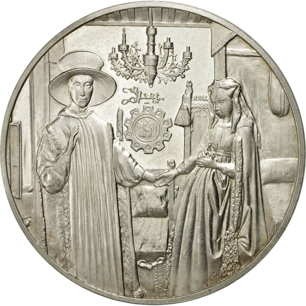 Francia, medaglia, Portrait d'Arnolfini, Jan Eyck, SPL, Argento