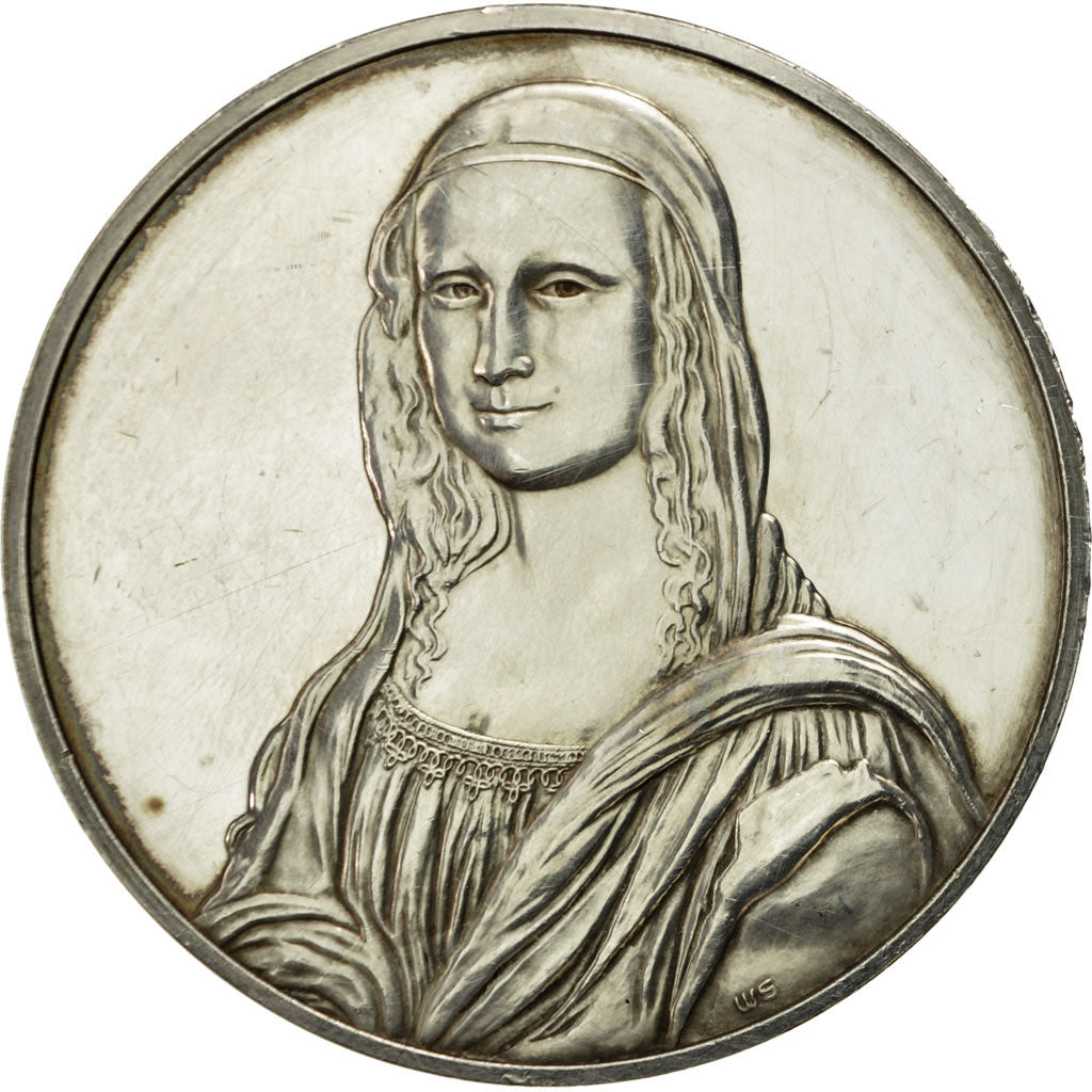 France, Médaille, Mona Lisa, Léonard de Vinci, SUP+, Argent