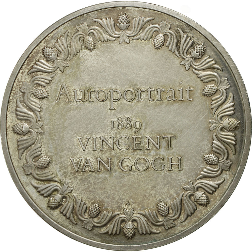 France, Medal, Autoportrait, Vincent Van Gogh, MS(60-62), Silver