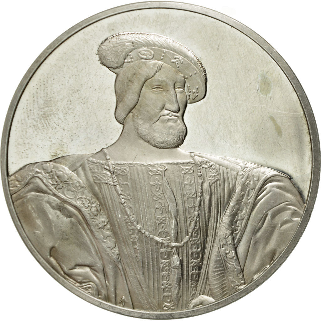 Frankreich, Medaille, Portrait de François Ier, Jean Clouet, VZ+, Silber