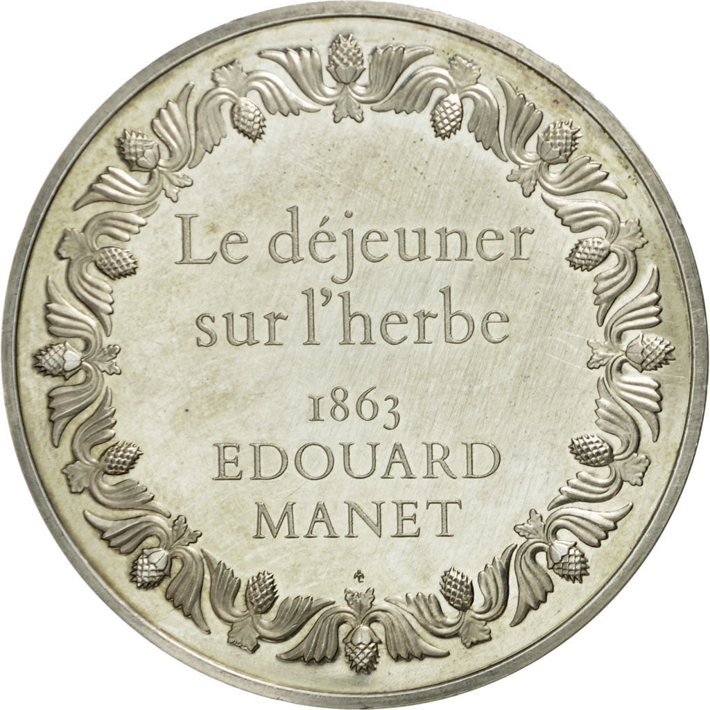 Frankreich, Medaille, Le Déjeuner sur l'Herbe, Edouard Manet, VZ+, Silber