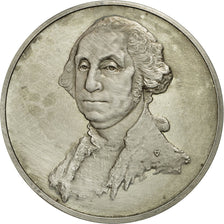 France, Medal, Georges Washington, Gilbert Stuart, MS(60-62), Silver