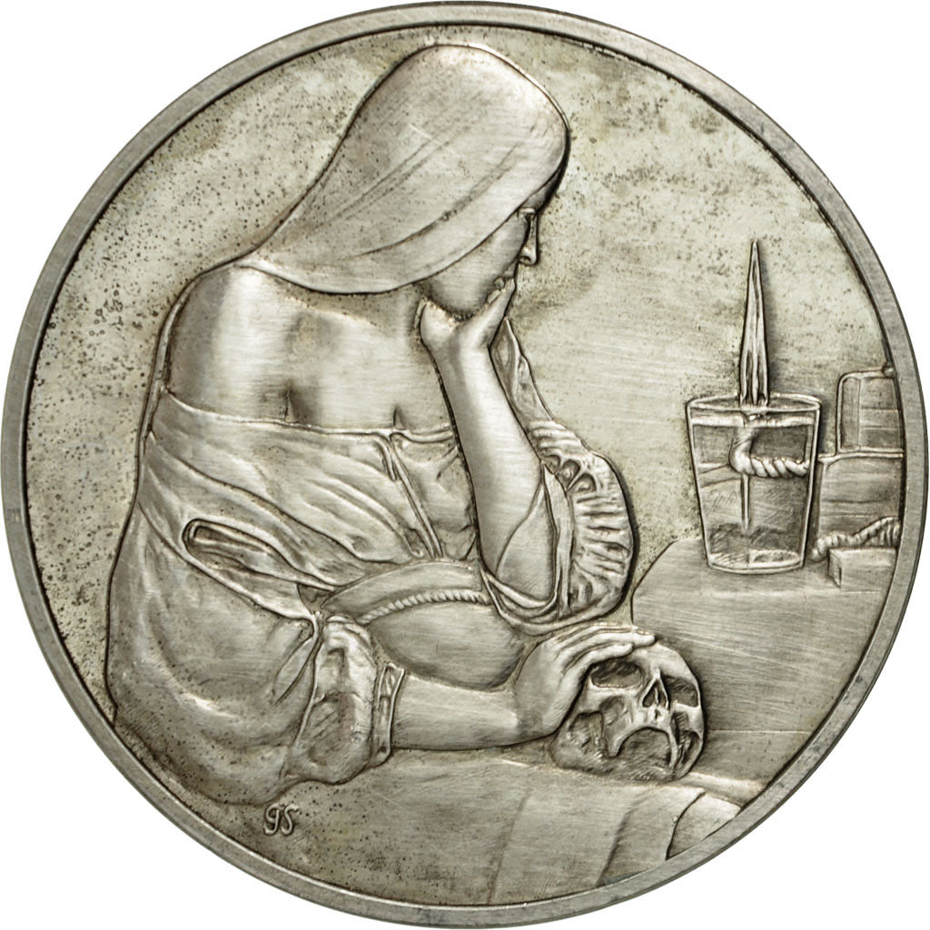 France, Medal, La Veilleuse, Georges de la Tour, MS(60-62), Silver