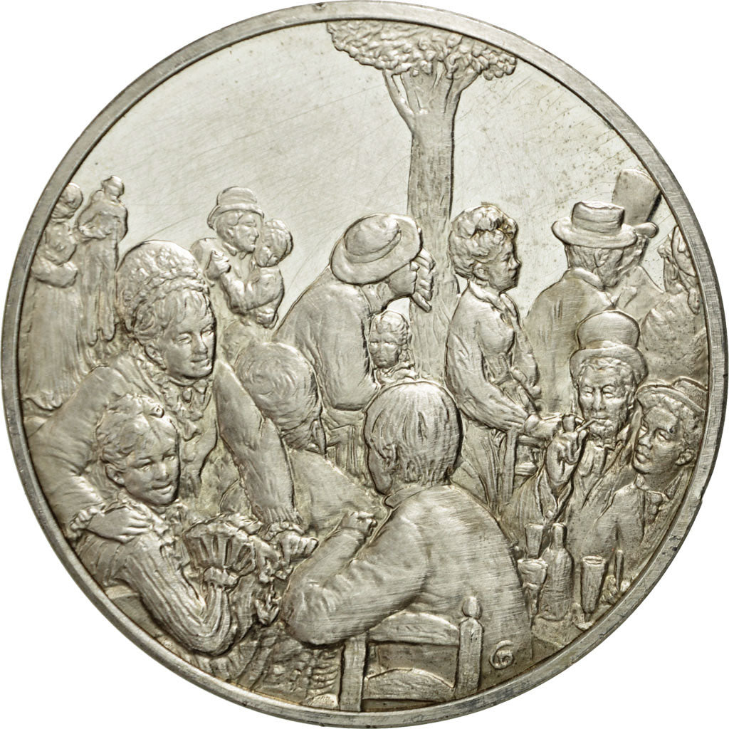 France, Medal, Le Moulin de la Galette, Pierre-Auguste Renoir, MS(60-62), Silver