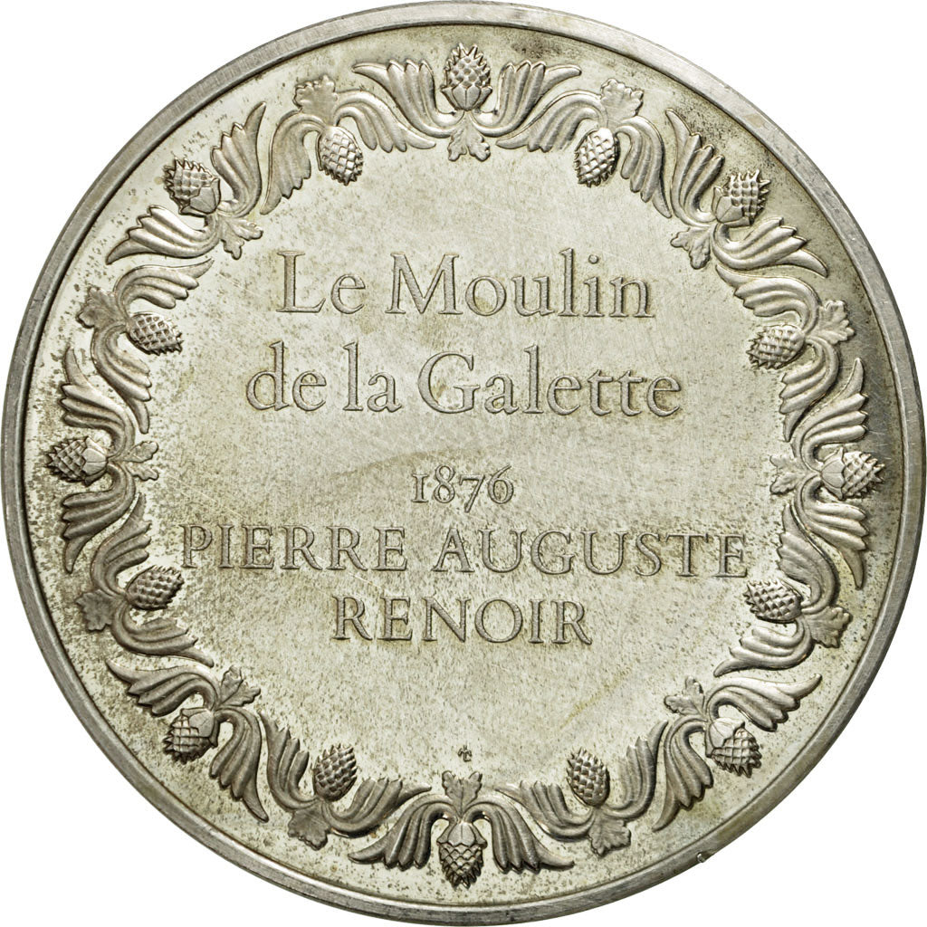 France, Medal, Le Moulin de la Galette, Pierre-Auguste Renoir, MS(60-62), Silver
